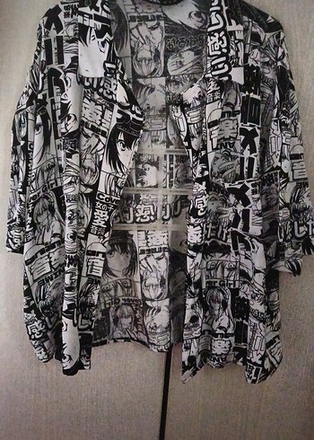 Defacto Anime Baskılı Salaş Gömlek - Görsel 2