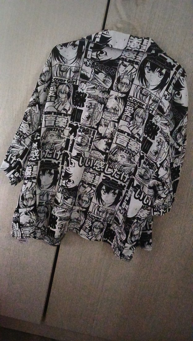 Defacto Anime Baskılı Salaş Gömlek - Görsel 5