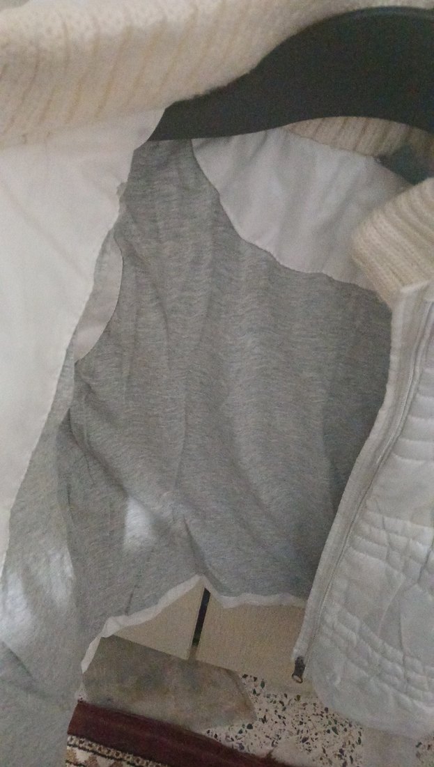 7-8 Yaş Beyaz Kısa Fermuarlı Yelek - Görsel 3