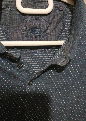 Erkek Mavi Denim Kısa Kollu Polo Tişört - Görsel 3