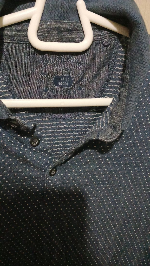 Erkek Mavi Denim Kısa Kollu Polo Tişört - Görsel 3