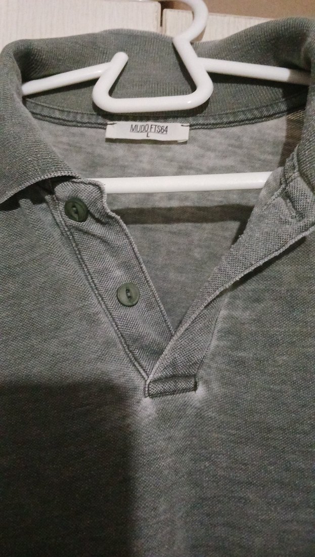 Mudo Erkek Gri Keten Polo Tişört - Görsel 2