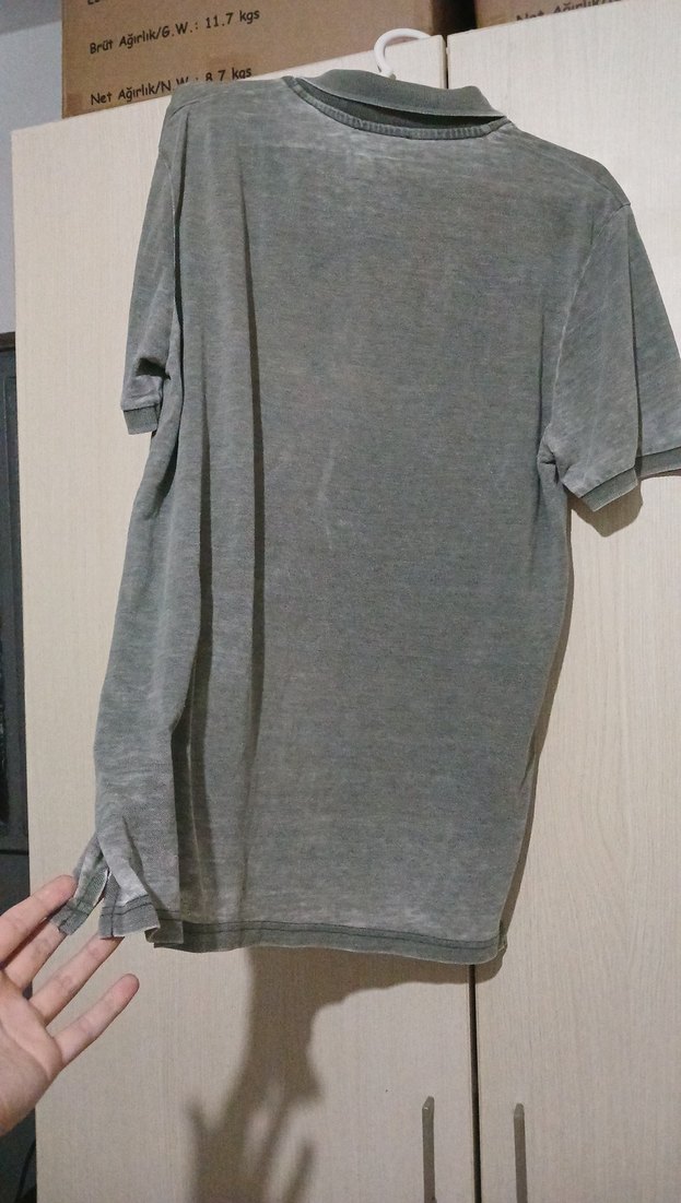 Mudo Erkek Gri Keten Polo Tişört - Görsel 4