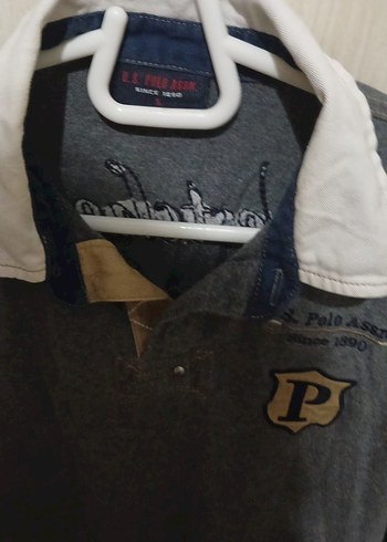 U.S Polo Gri Uzun Kollu Polo Tişört - Görsel 2