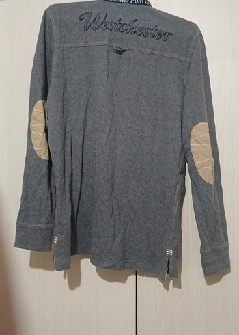 U.S Polo Gri Uzun Kollu Polo Tişört - Görsel 3