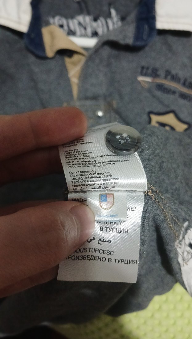 U.S Polo Gri Uzun Kollu Polo Tişört - Görsel 4