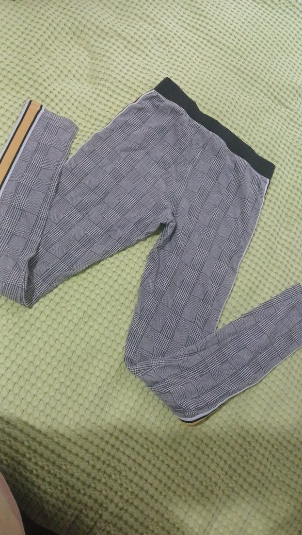 H&M 13 Yaş Gri Çizgili Tayt Pantolon - Görsel 3