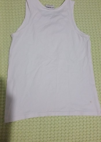 8 Yaş Kız Çocuk Beyaz Fırfırlı Atlet - Görsel 4