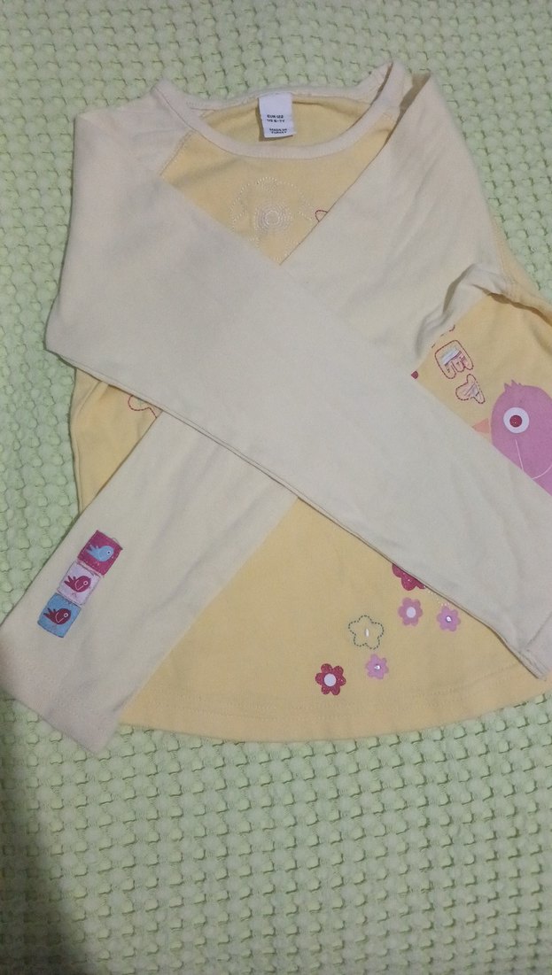 6 Yaş Kız Çocuk Sarı Uzun Kollu Baskılı Tişört - Görsel 4