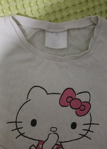 9-10Yaş Kız Çocuk Beyaz Hello Kitty Tişört - Görsel 2