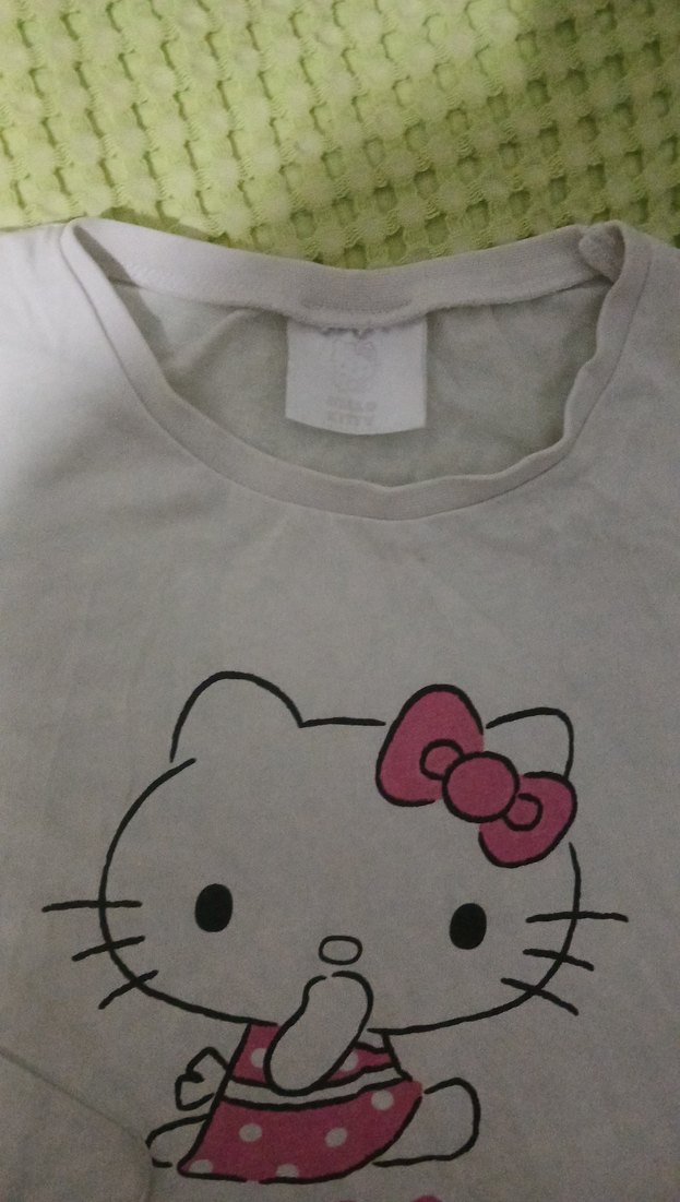 9-10Yaş Kız Çocuk Beyaz Hello Kitty Tişört - Görsel 2