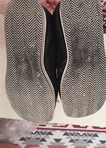37 Beden siyah Renk Siyah Deri Desenli Bağcıklı Stiletto Spor Ayakkabı