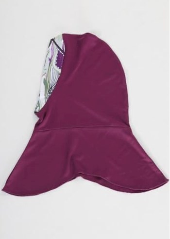 Mor Bağlama Desenli Uzun Kollu tesettür mayo 3lü - Görsel 5