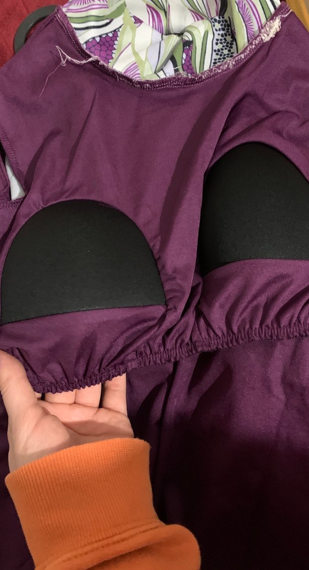 Mor Bağlama Desenli Uzun Kollu tesettür mayo 3lü - Görsel 4