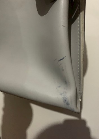 Gri Minimalist Deri Kadın Çanta - Görsel 3