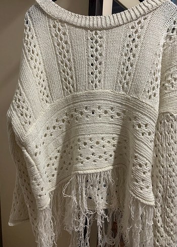 Bohem Uzun Kollu Örgü Kadın Kazak - Görsel 2