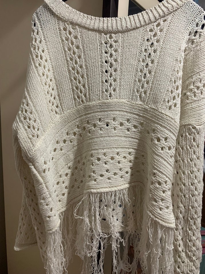 Bohem Uzun Kollu Örgü Kadın Kazak - Görsel 2