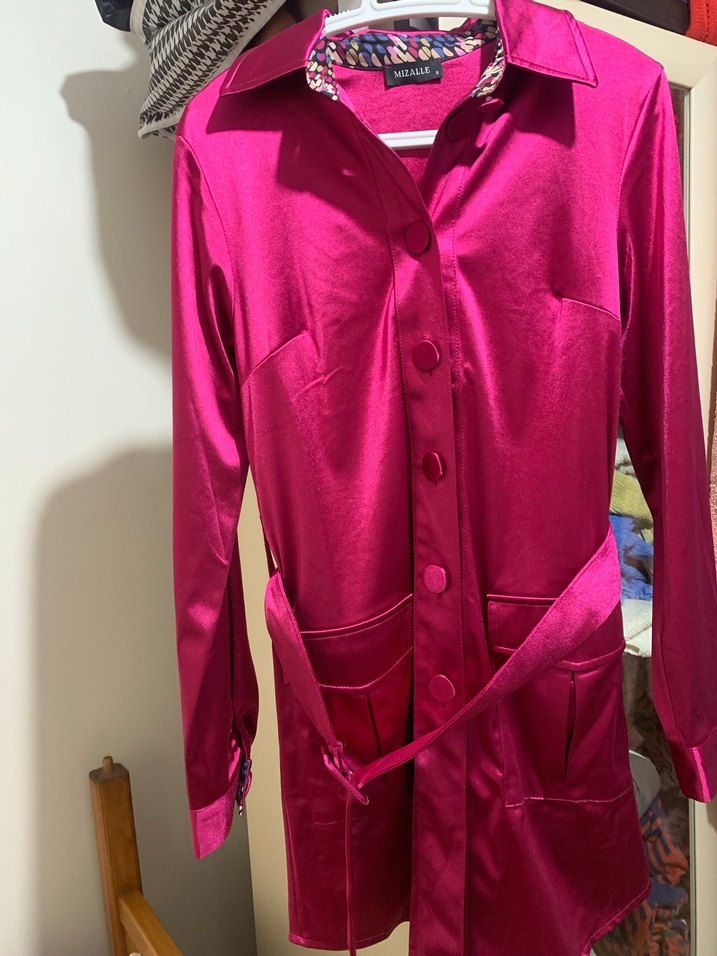 Parlak Pembe Uzun Kadın tunik - Görsel 5