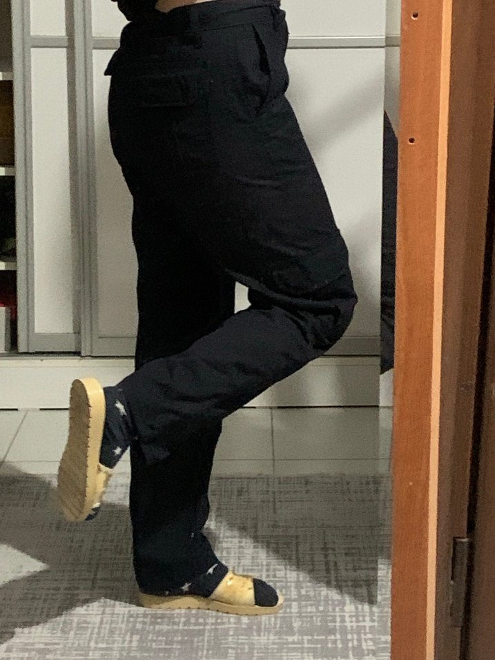 Lacivert kumaş kargo pantalon - Görsel 3