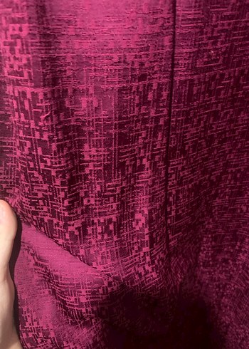 Düğmeli fuşya Kadın Uzun Elbise - Görsel 4