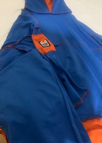 Tesettür Mavi Kapüşonlu Fermuarlı Polar Sweatshirt takım 2 Li - Görsel 2