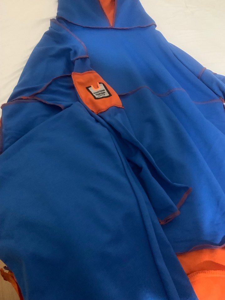 Tesettür Mavi Kapüşonlu Fermuarlı Polar Sweatshirt takım 2 Li - Görsel 2