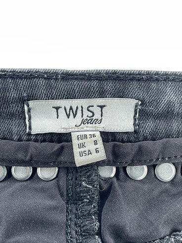 36 Beden siyah Renk Twist Jean / Kot %70 İndirimli.