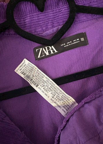 Mor Düğmeli  Kadife Kadın Ceket - Görsel 4