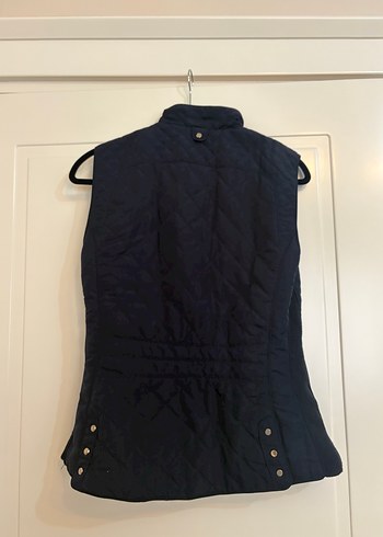 Fermuarlı Kapitone Lacivert Kadın Yelek - Görsel 2