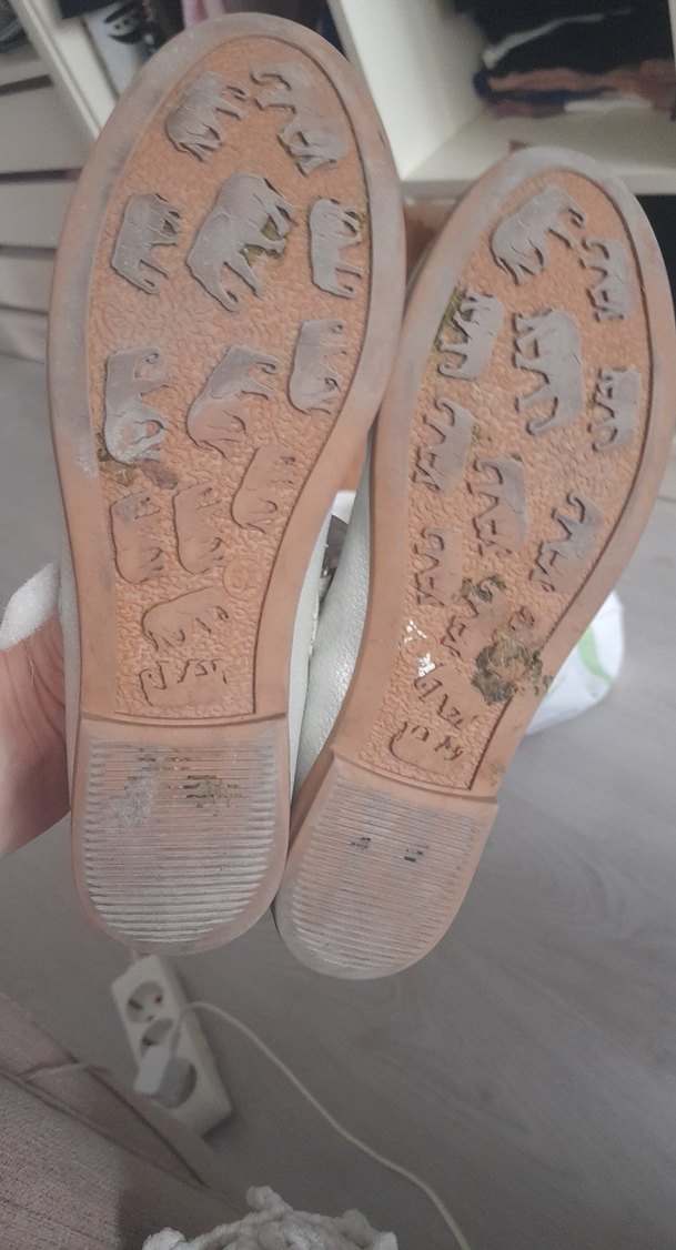 Kız Çocuk Gümüş Babet Ayakkabı Fiyonk Detaylı - Görsel 2