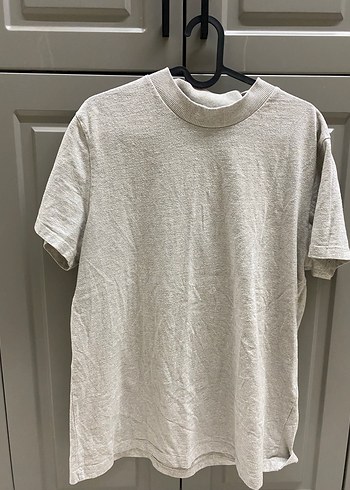 Bej Keten Erkek Tişört - Görsel 2