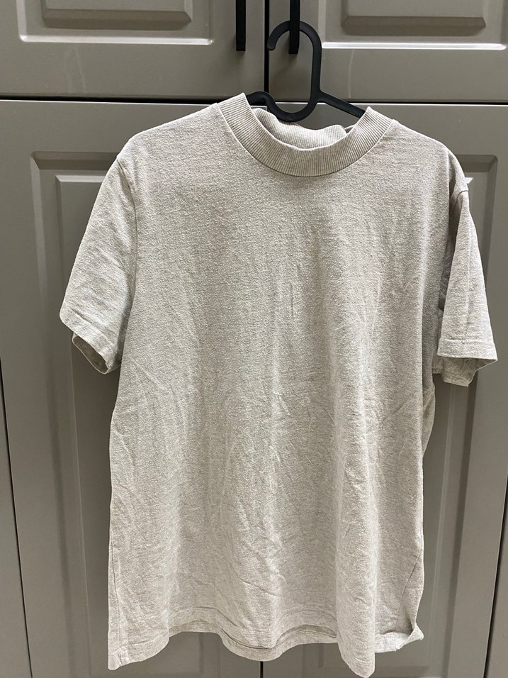 Bej Keten Erkek Tişört - Görsel 2