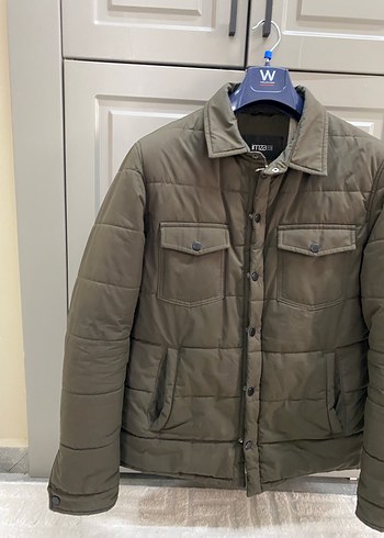 Düğmeli Kahverengi Erkek Mont - Görsel 3