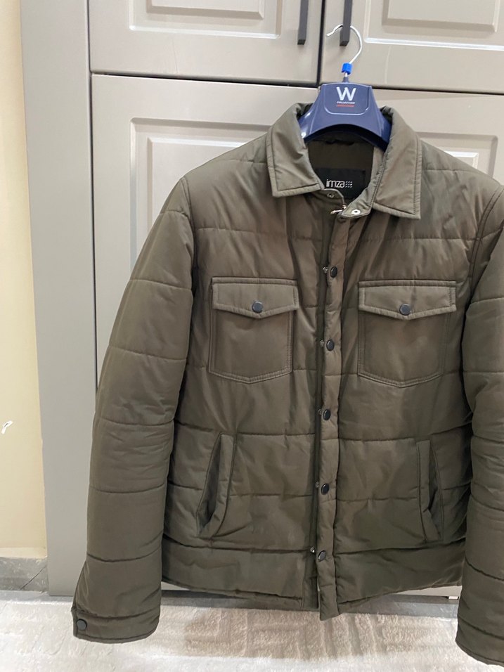 Düğmeli Kahverengi Erkek Mont - Görsel 3