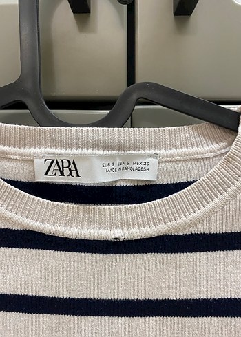 Kız Çocuk Çizgili Kısa Kollu Pamuklu Tişört - Görsel 2