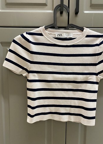 Kız Çocuk Çizgili Kısa Kollu Pamuklu Tişört - Görsel 3