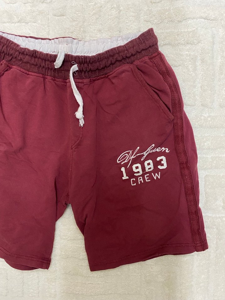 Bordo Erkek Çocuk Pamuklu Şort - Görsel 3