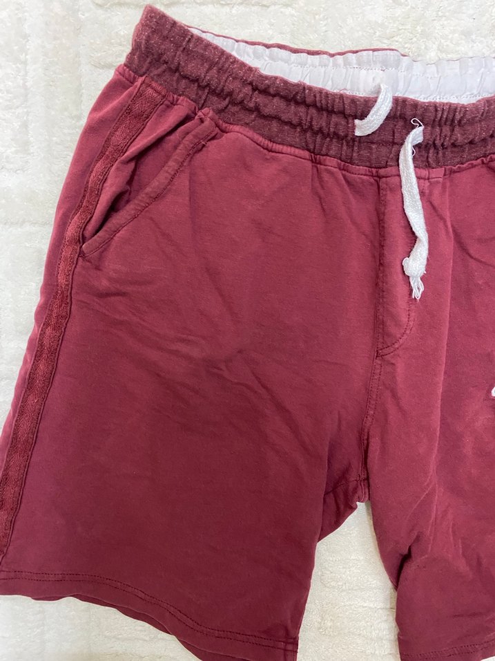 Bordo Erkek Çocuk Pamuklu Şort - Görsel 2