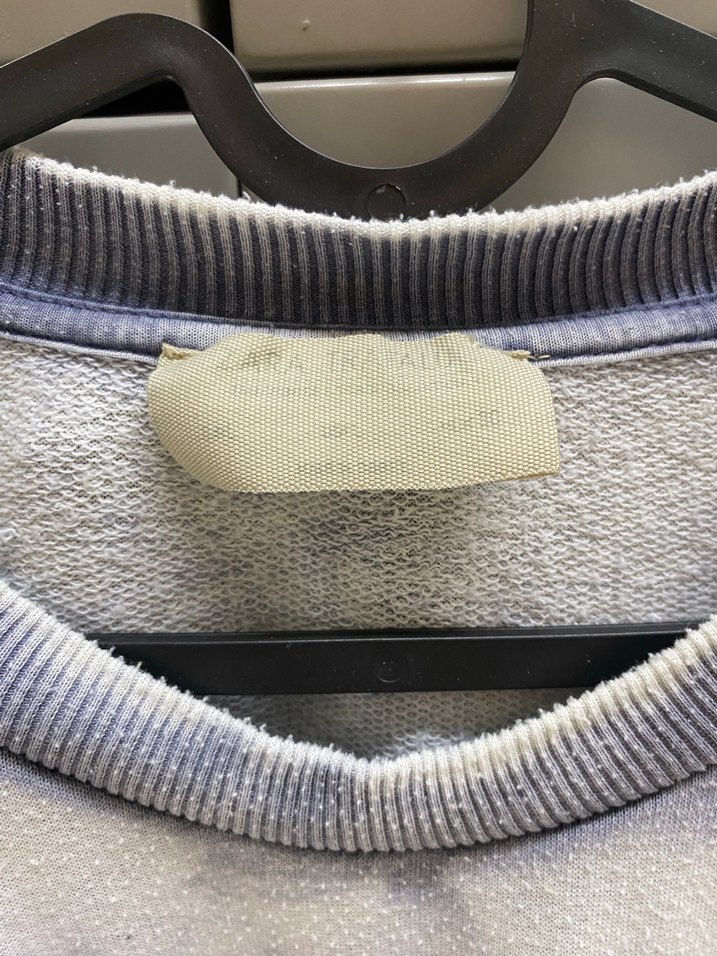 Gri Bağlama Desenli Uzun Kollu Triko Sweatshirt - Görsel 3