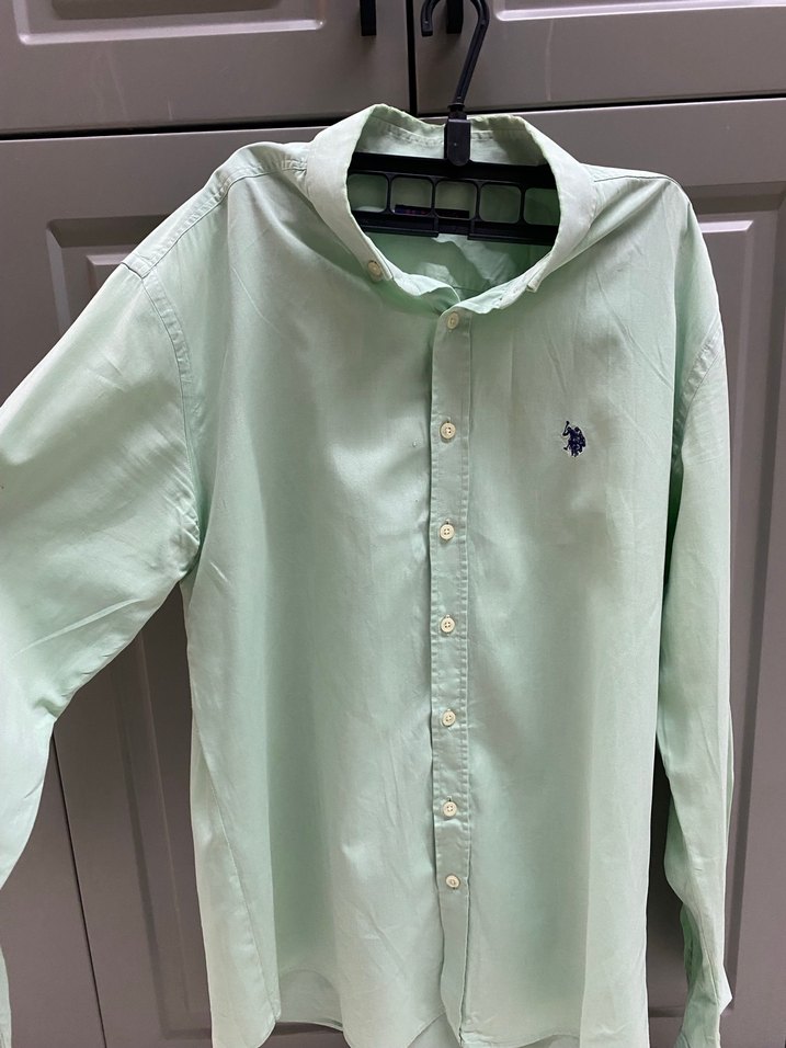 Yeşil Pamuklu Uzun Kollu Erkek Gömlek - Görsel 4