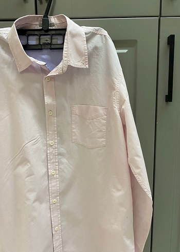 Pembe Pamuklu Uzun Kollu Erkek Gömlek - Görsel 3