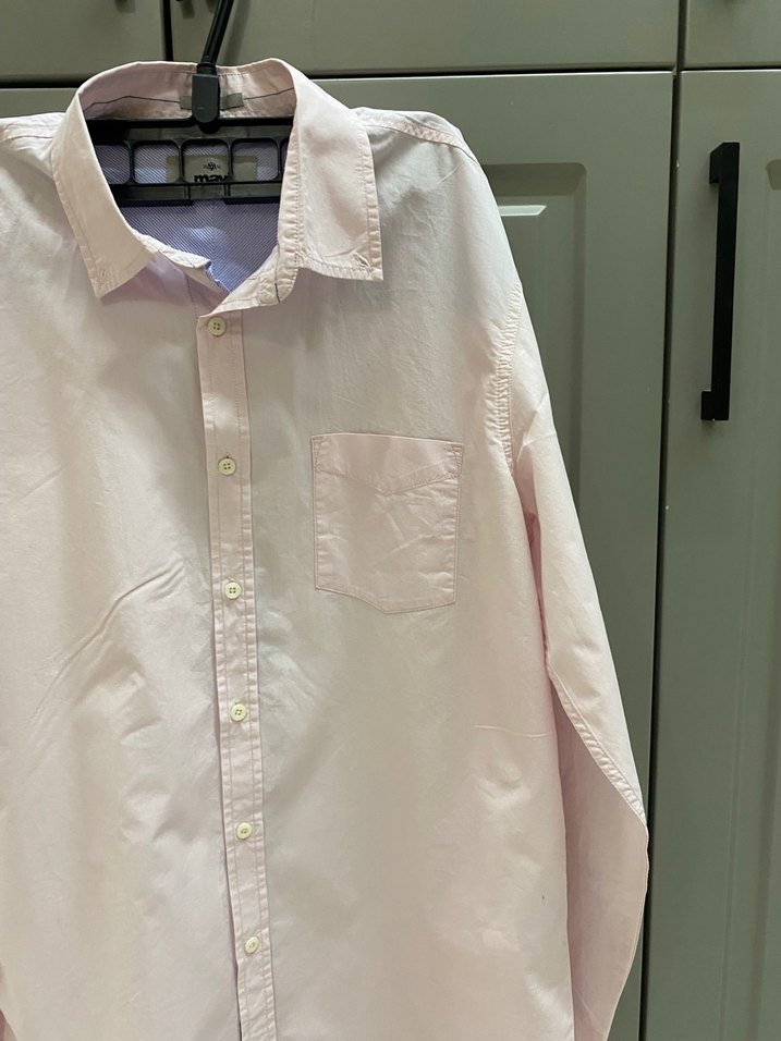 Pembe Pamuklu Uzun Kollu Erkek Gömlek - Görsel 3