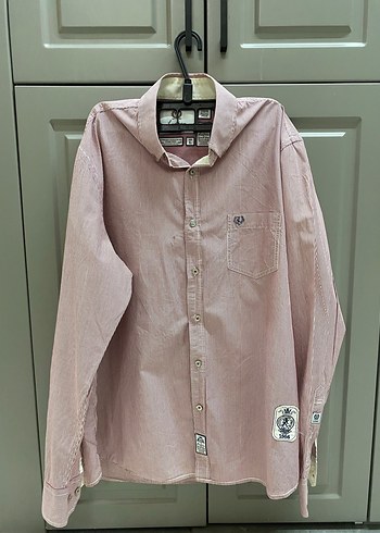 Bej Pamuklu Düğmeli Erkek Gömlek - Görsel 2