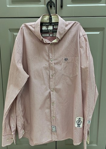 Bej Pamuklu Düğmeli Erkek Gömlek - Görsel 5