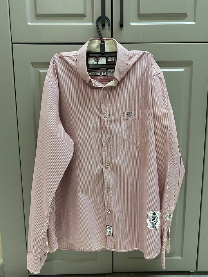 Bej Pamuklu Düğmeli Erkek Gömlek - Görsel 2