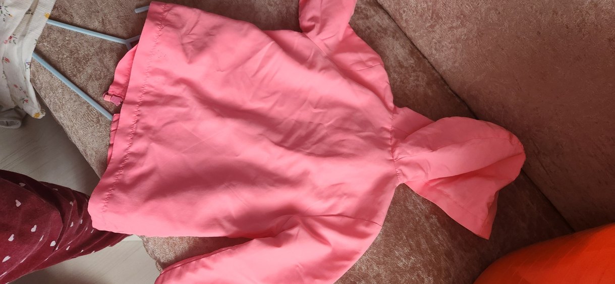 Kız Çocuk Pembe Fermuarlı Ceket yağmurluk - Görsel 3