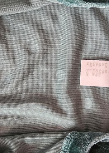 Uzun Kollu Puantiyeli Fırfırlı kadife kız tulum Hm - Görsel 2