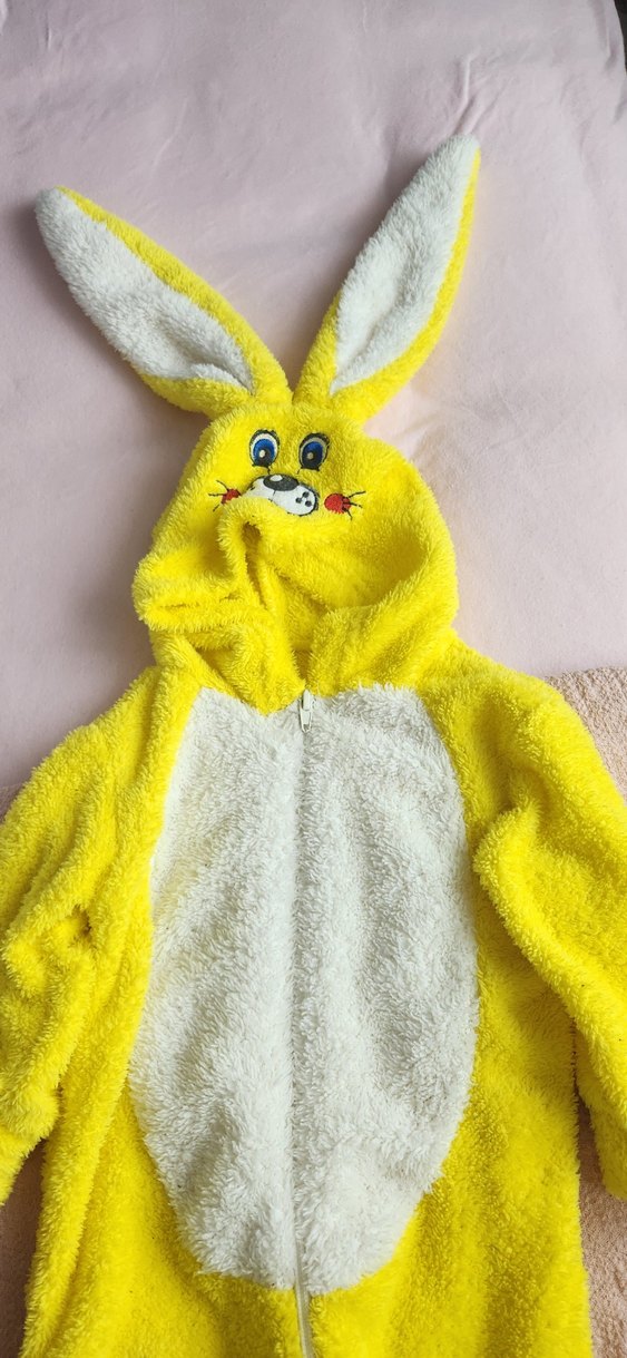 Sarı Kürklü Kapüşonlu Çocuk Kostümü astronot tulum - Görsel 2