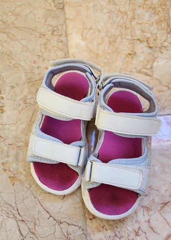 Kız Çocuk Renkli Cırt Cırtlı Sandalet - Görsel 3