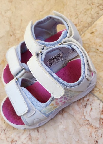 Kız Çocuk Renkli Cırt Cırtlı Sandalet - Görsel 2